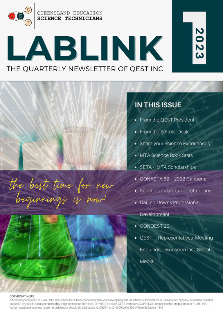LabLINK Term 1 2023 Out Now! Queensland Education Science Technicians